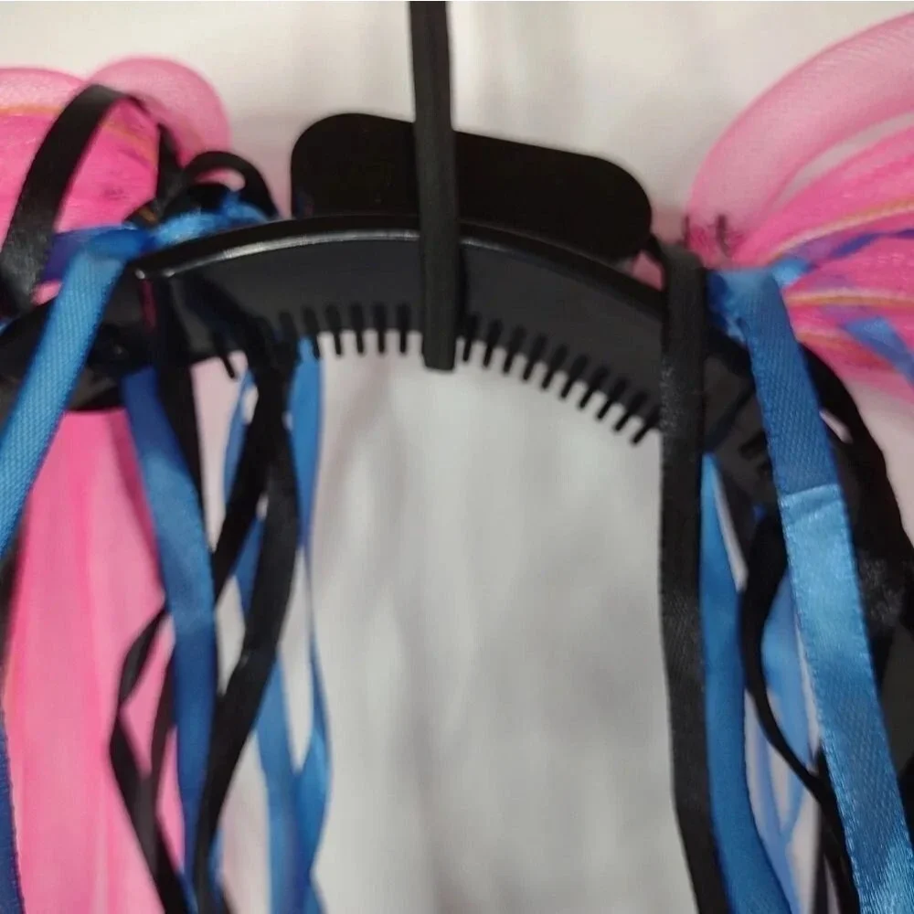 Light Up Party Headband Mesh Curls and Ribbon